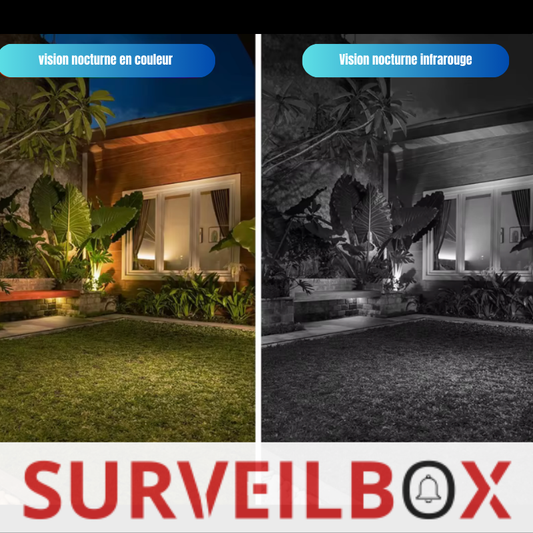 Caméra de Sécurité Extérieure Sans Fil 2K – WiFi, Batterie Rechargeable, Détection AI, Sirène & Projecteur, Vision Nocturne Couleur, IP66
